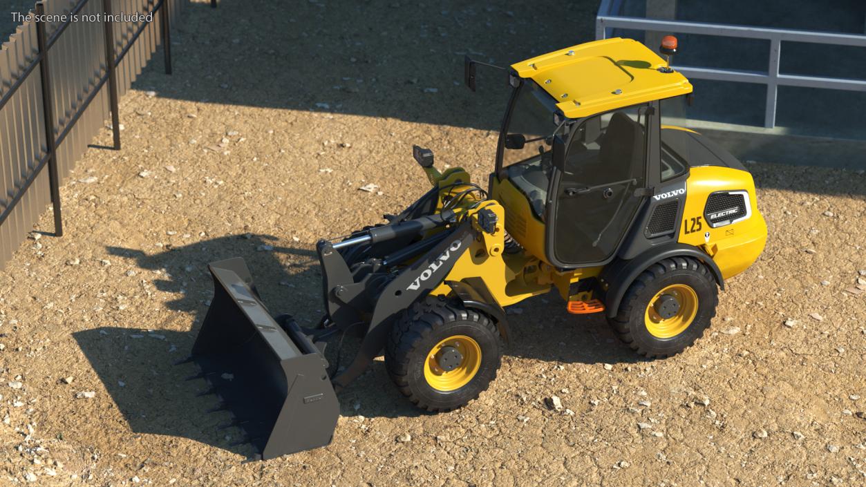 Volvo L25 Electric Loader with Bucket 3D