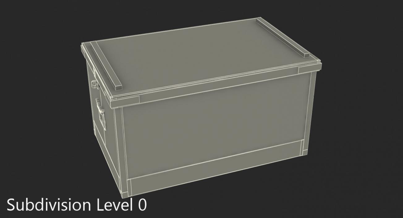 3D Wooden Storage Box model