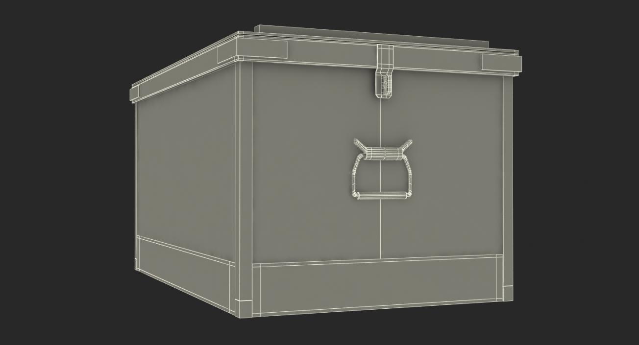 3D Wooden Storage Box model