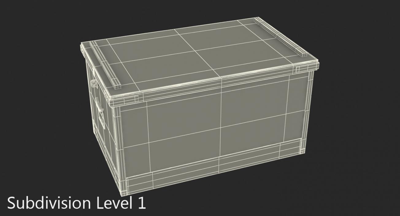 3D Wooden Storage Box model