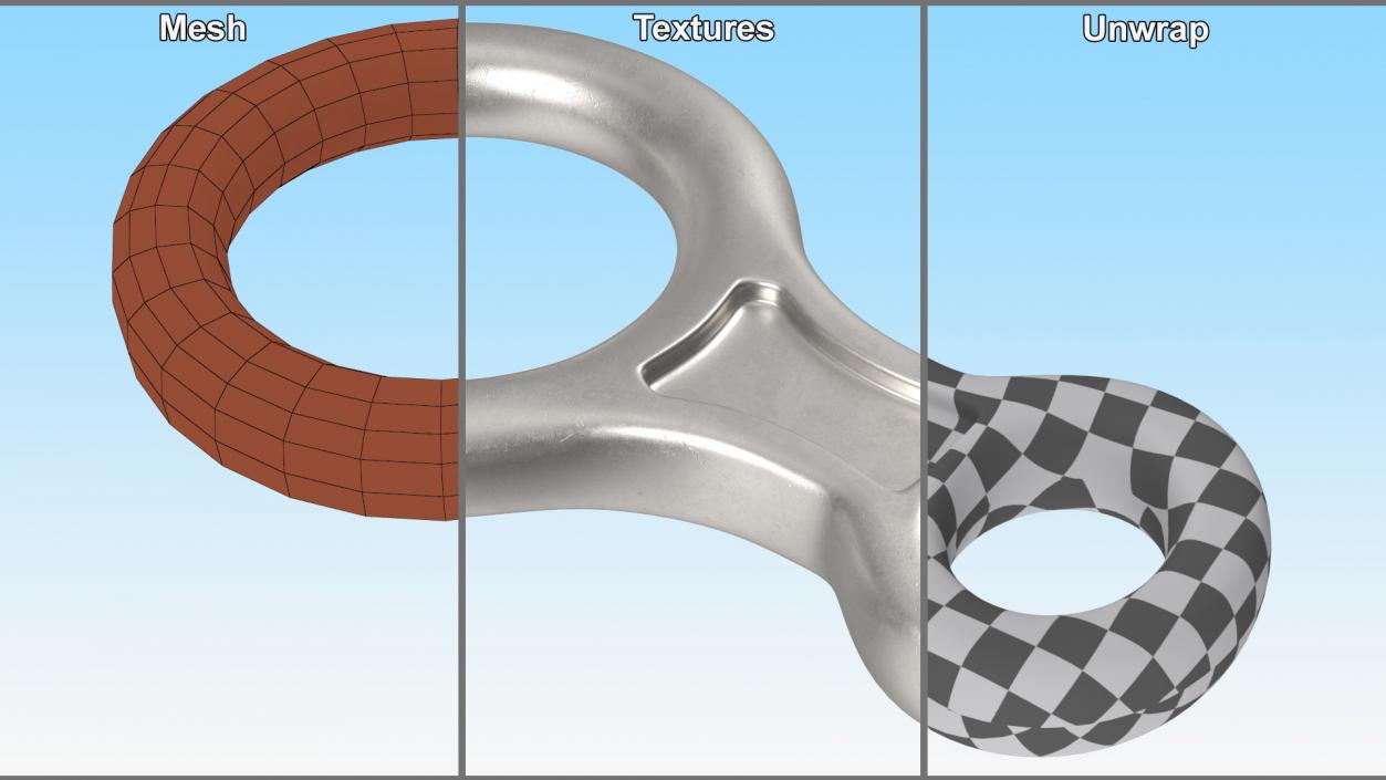 Aluminum Figure 8 Descender 3D