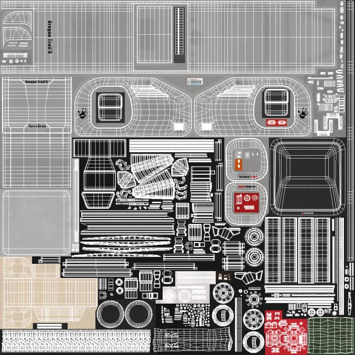 3D Travel Trailer Teardrop Grey model