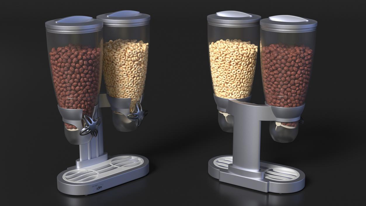 3D Dual Food IDM Dispensers with Cereal