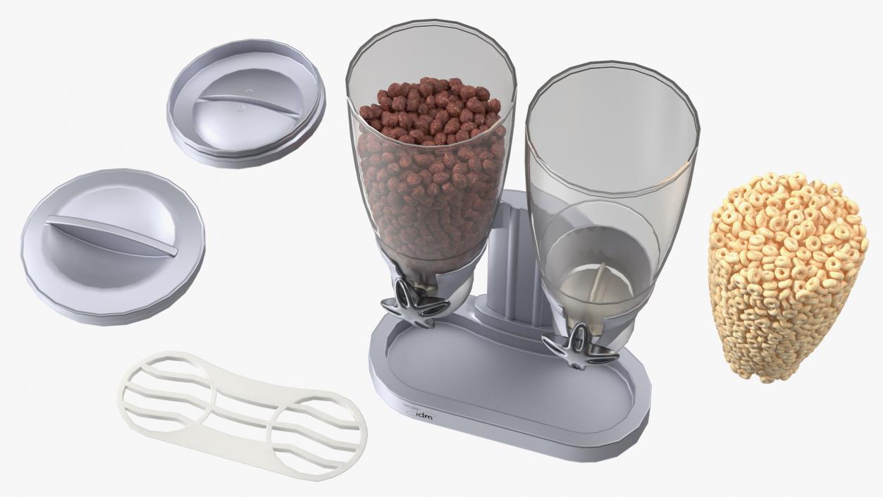 3D Dual Food IDM Dispensers with Cereal