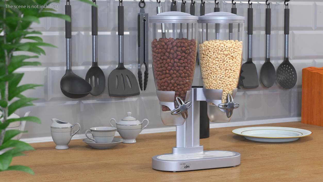 3D Dual Food IDM Dispensers with Cereal