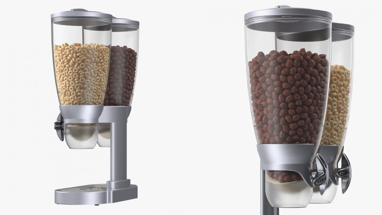 3D Dual Food IDM Dispensers with Cereal