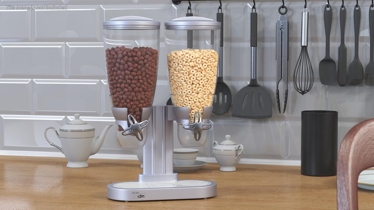 3D Dual Food IDM Dispensers with Cereal