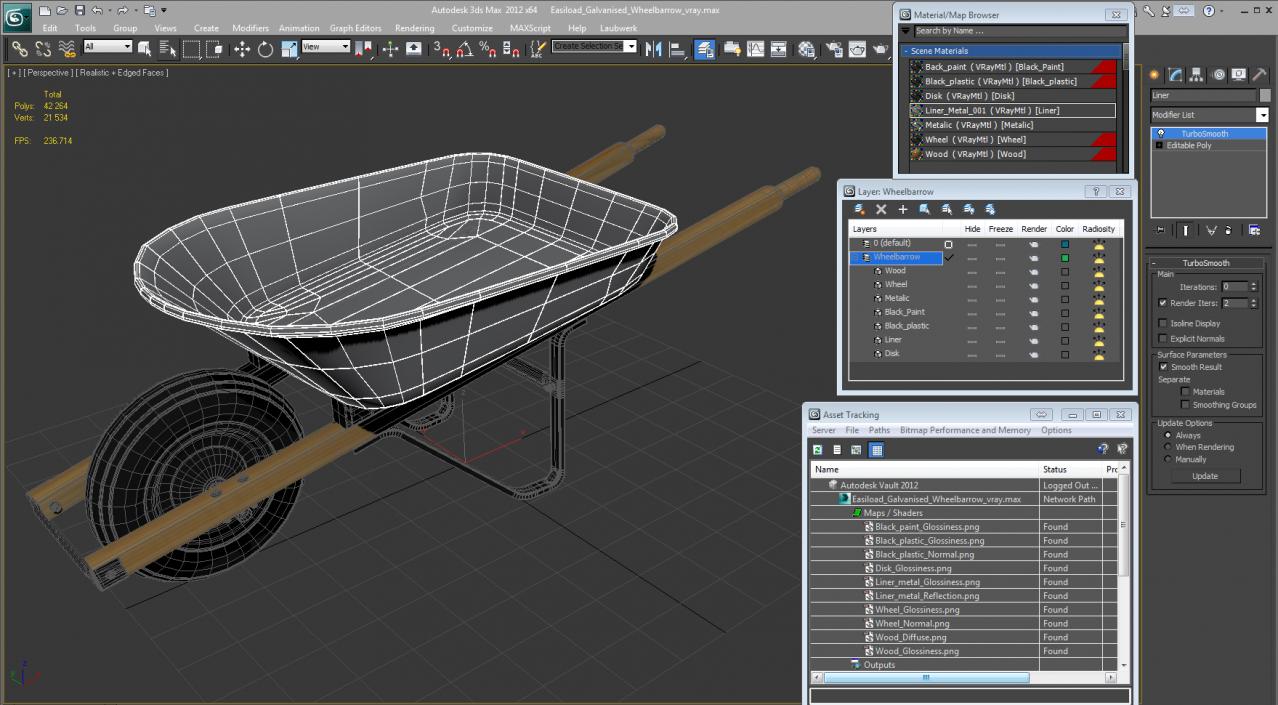 3D Easiload Galvanised Wheelbarrow