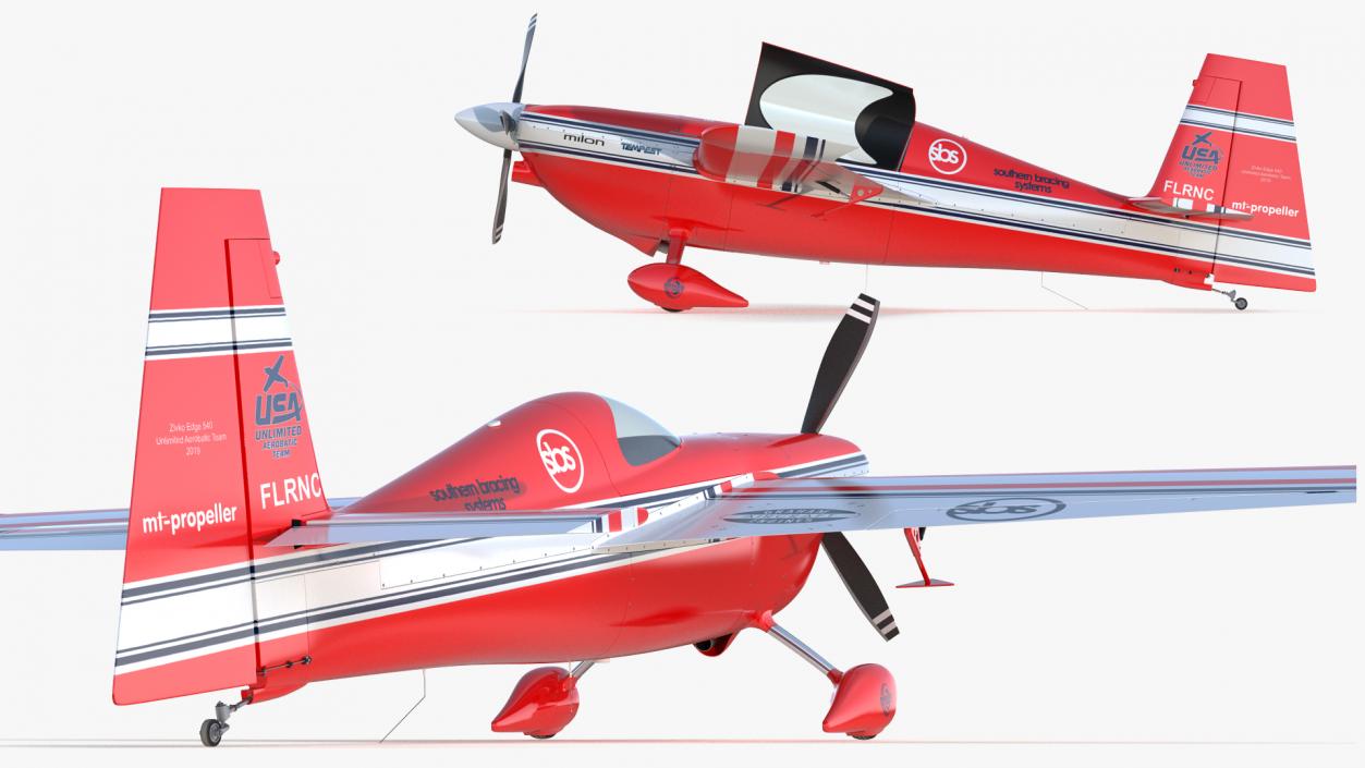 3D model Aerobatic Aircraft Zivko Edge 540 Rigged