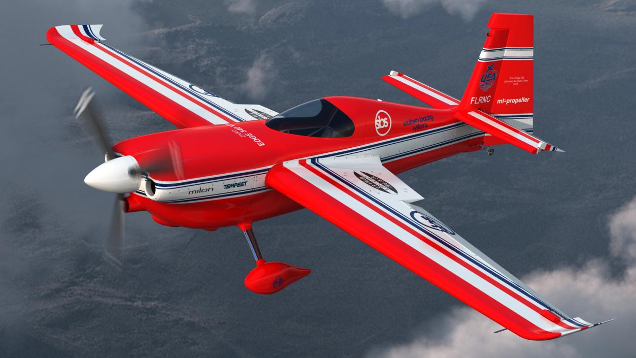 3D model Aerobatic Aircraft Zivko Edge 540 Rigged