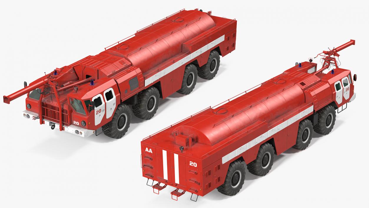 MAZ AA 60 Airport Fire Fighting Vehicle 3D model