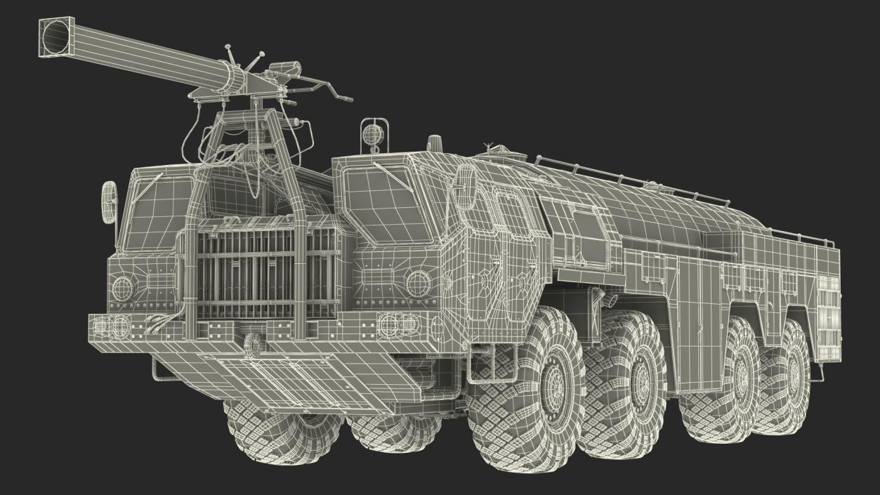 MAZ AA 60 Airport Fire Fighting Vehicle 3D model