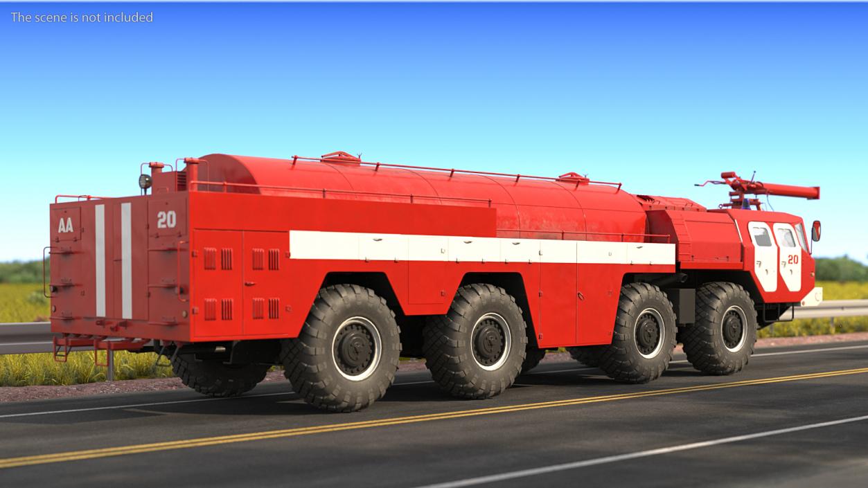 MAZ AA 60 Airport Fire Fighting Vehicle 3D model