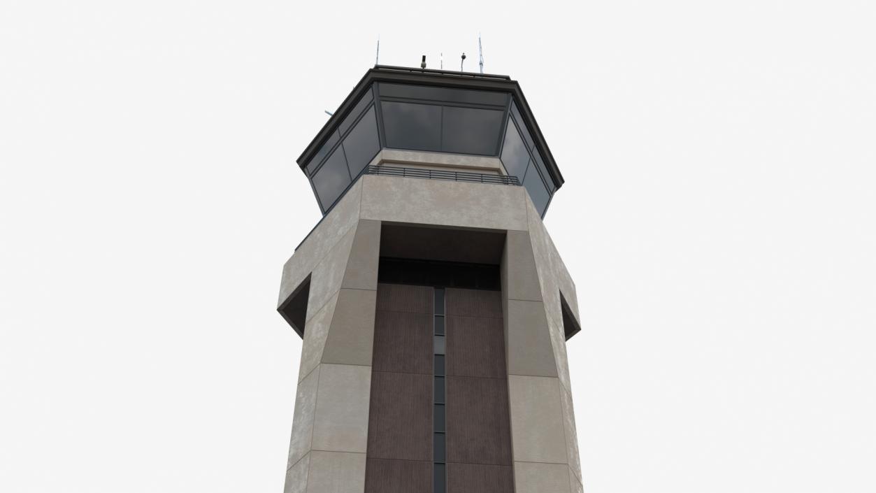 3D Air Force Base Control Tower and Airplane