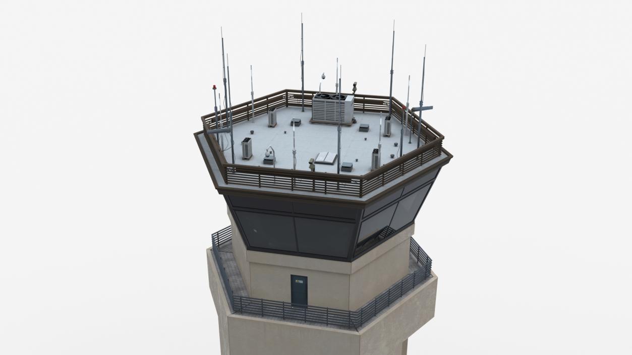 3D Air Force Base Control Tower and Airplane