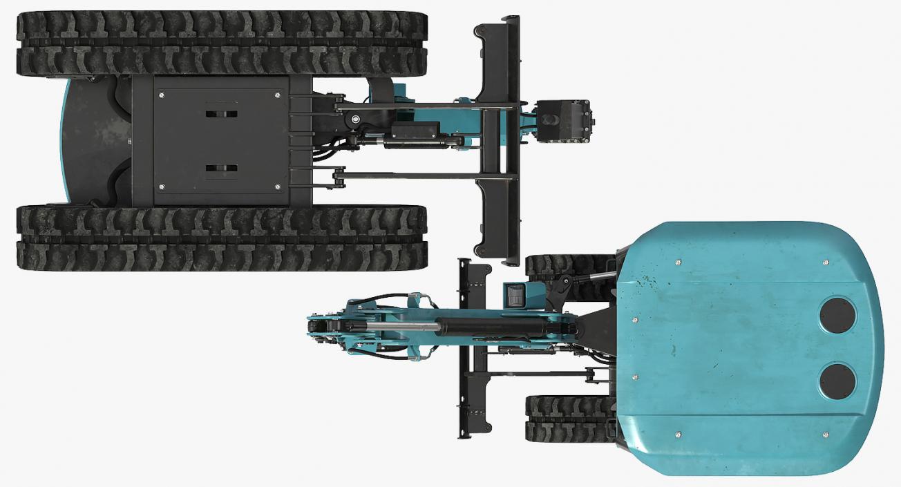 Mini Excavator with Breaker 3D