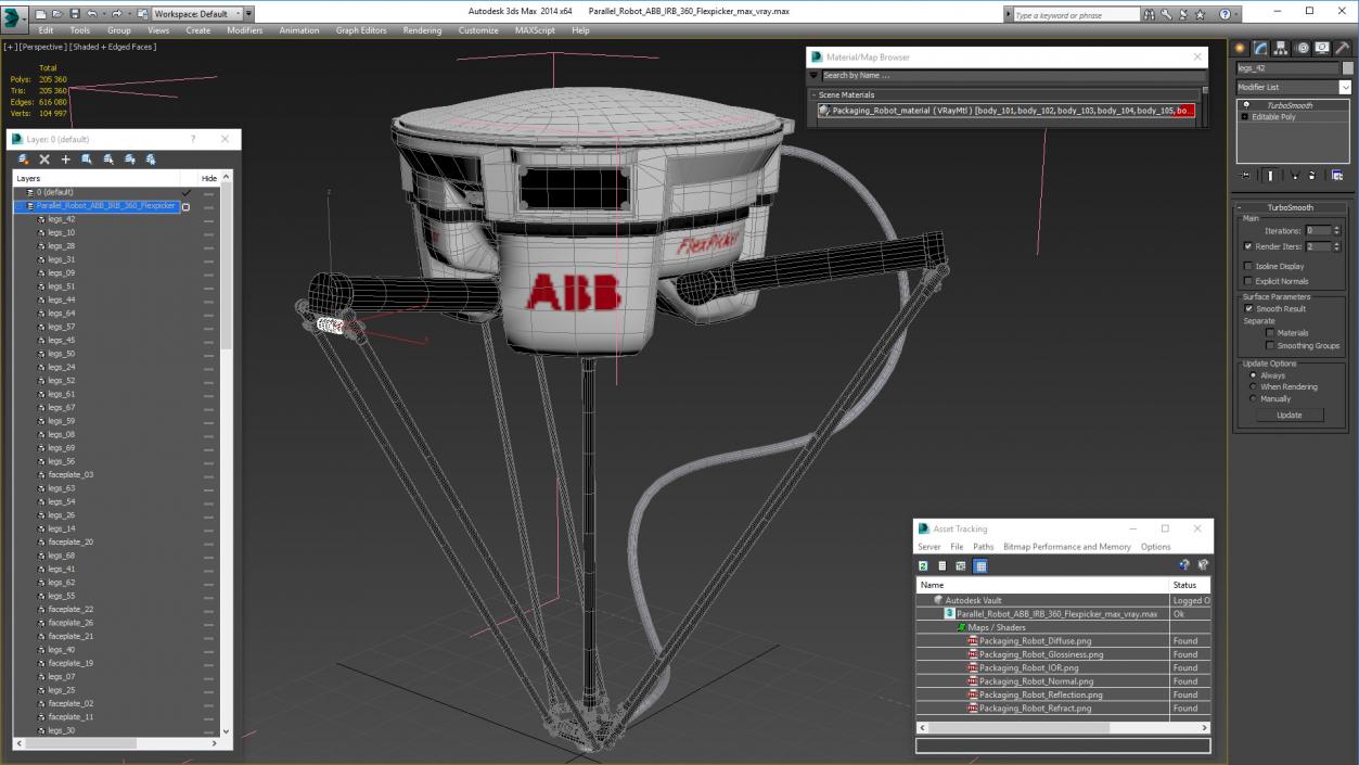 Parallel Robot ABB IRB 360 Flexpicker 3D