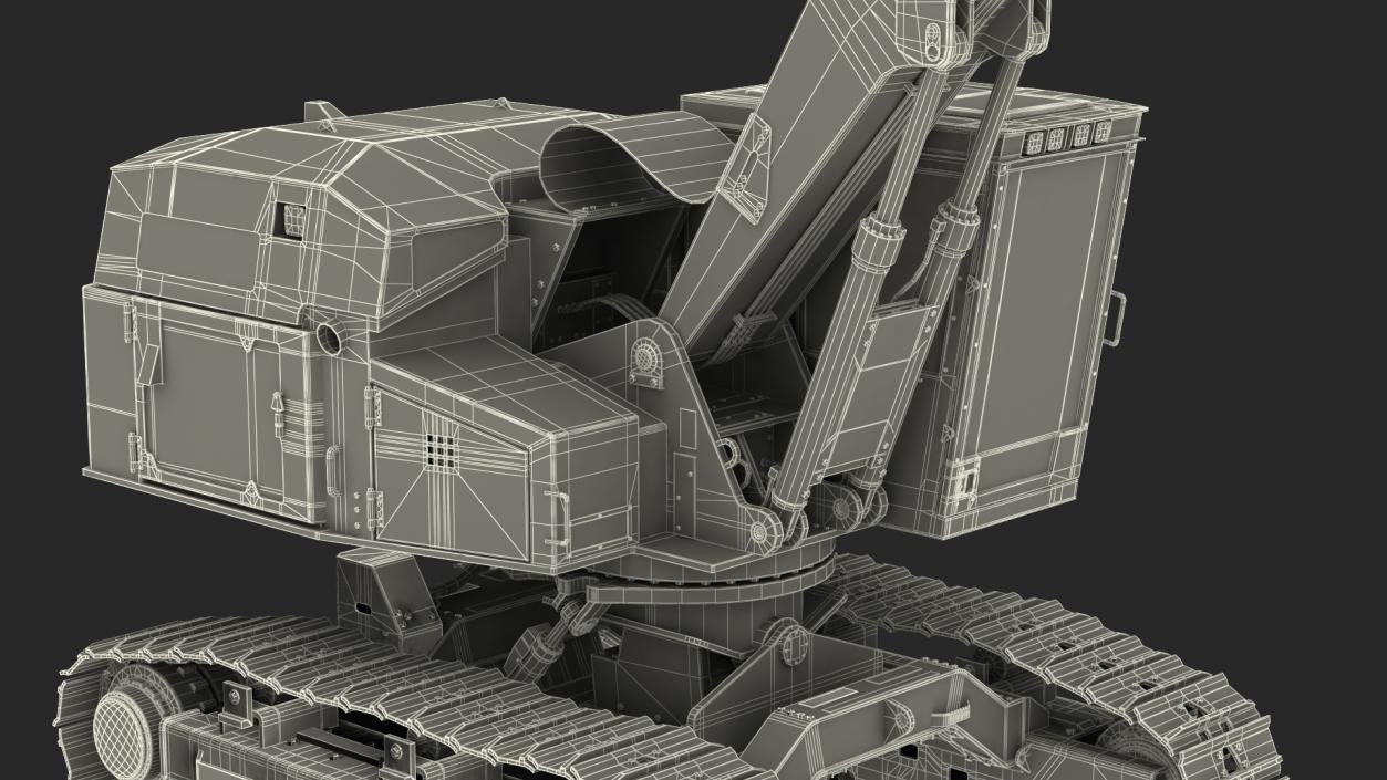 3D Tracked Harvester Dirty model