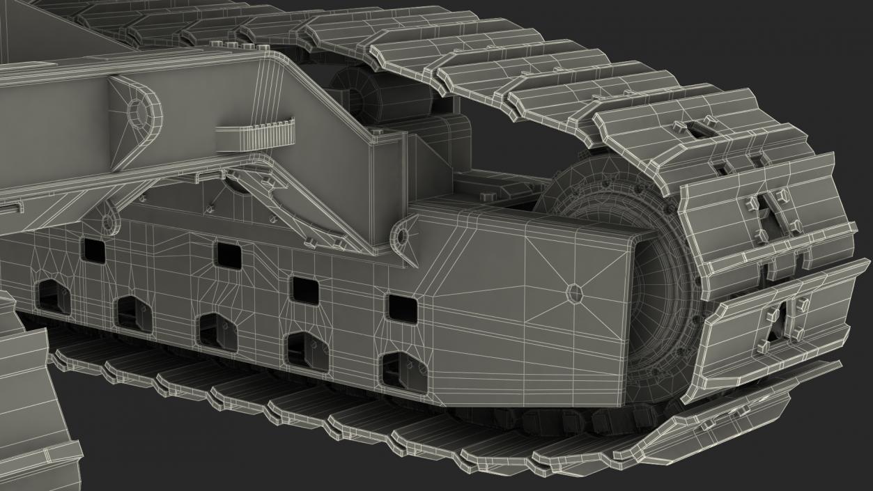 3D Tracked Harvester Dirty model