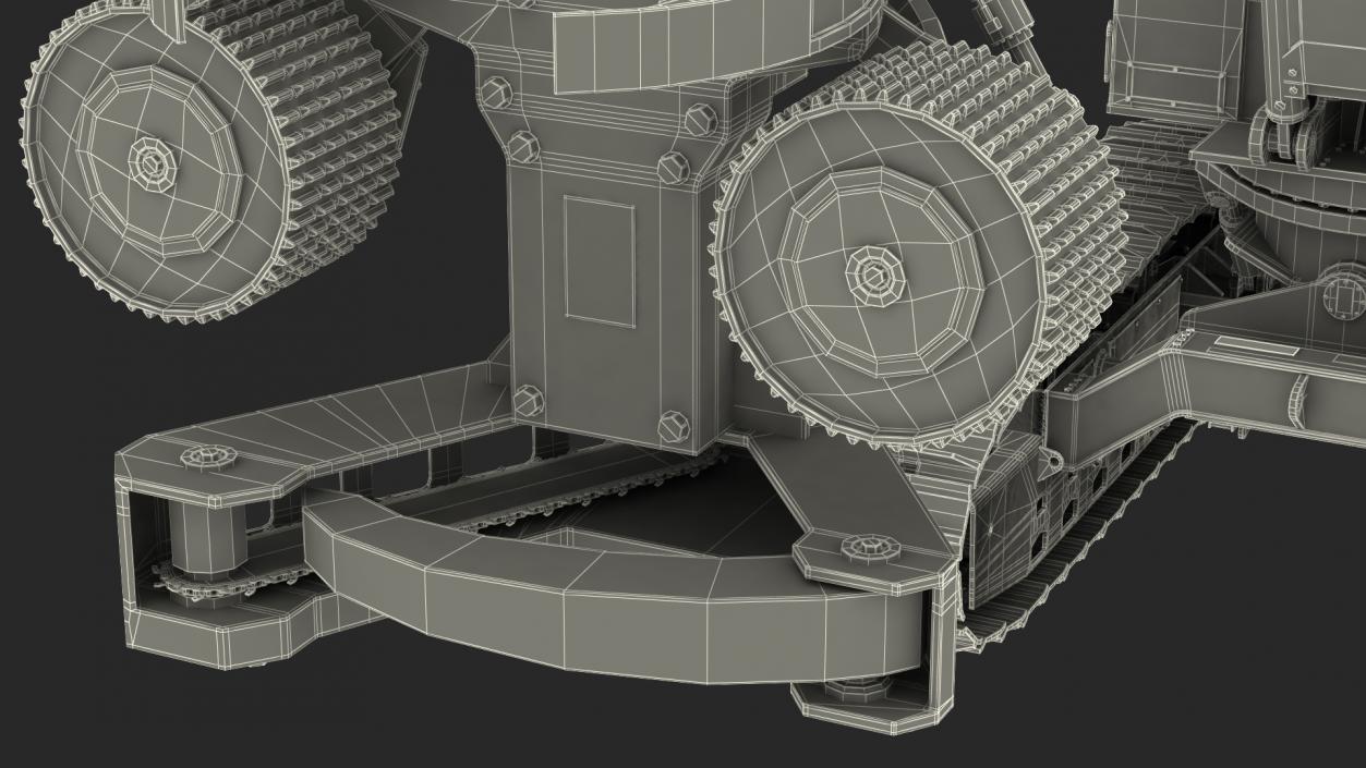 3D Tracked Harvester Dirty model