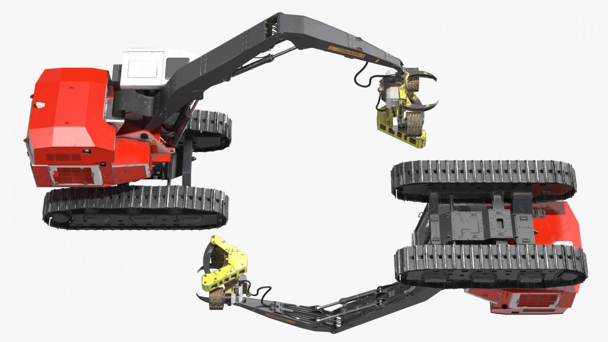 3D Tracked Harvester Dirty model