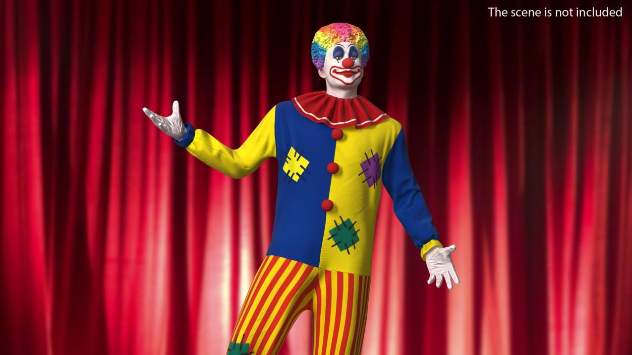 3D model Clown Costume Rigged