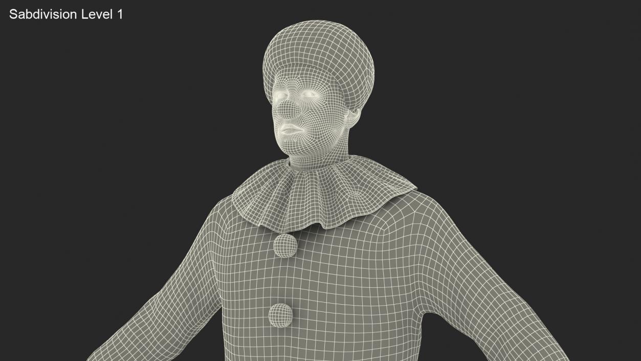 3D model Clown Costume Rigged