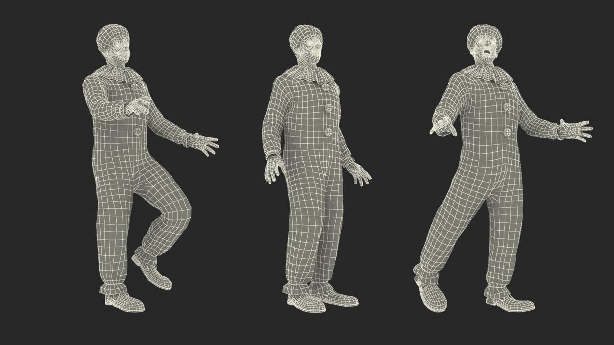 3D model Clown Costume Rigged