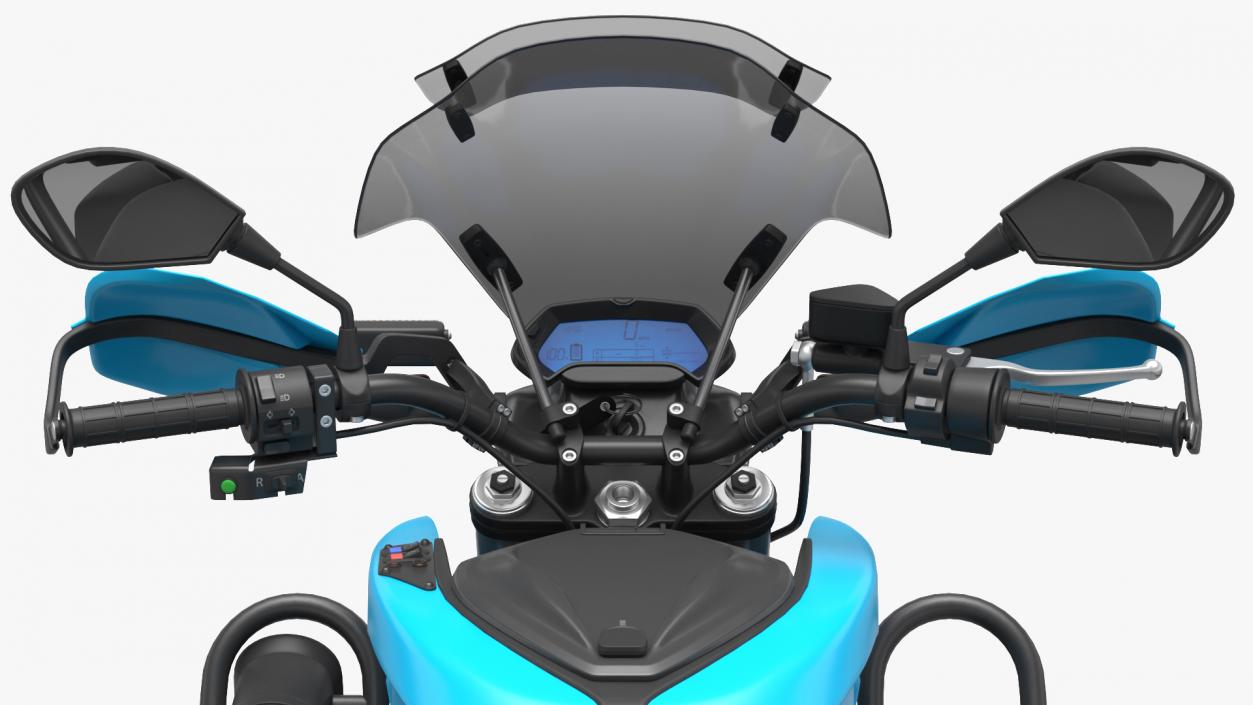 3D Electric Police Motorcycle Rigged model