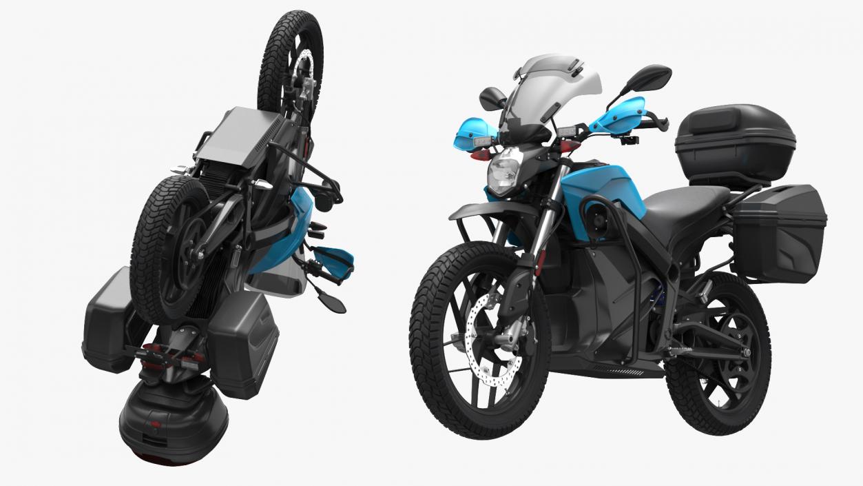 3D Electric Police Motorcycle Rigged model