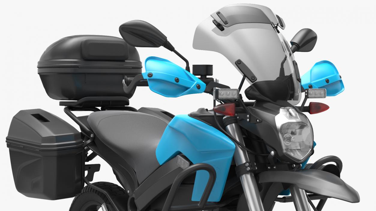 3D Electric Police Motorcycle Rigged model