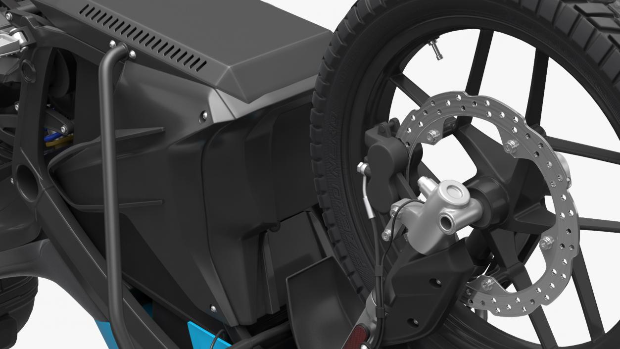 3D Electric Police Motorcycle Rigged model