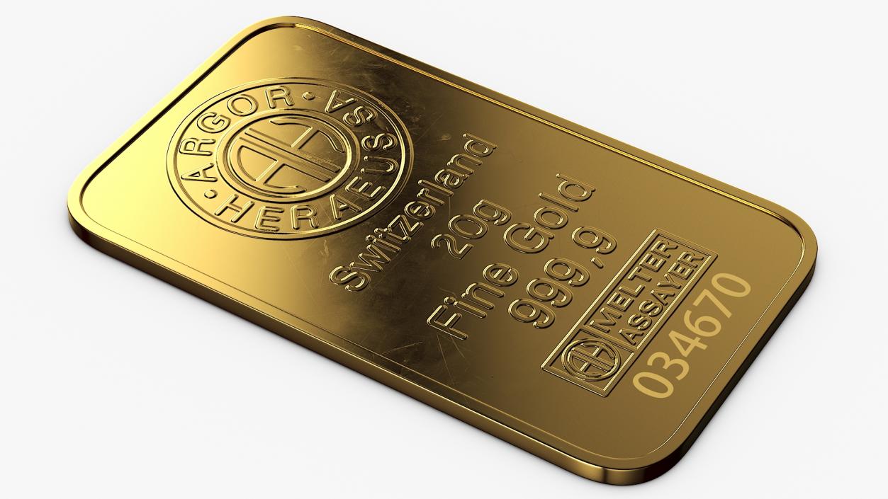 3D model Swiss Gold Bar Ingot