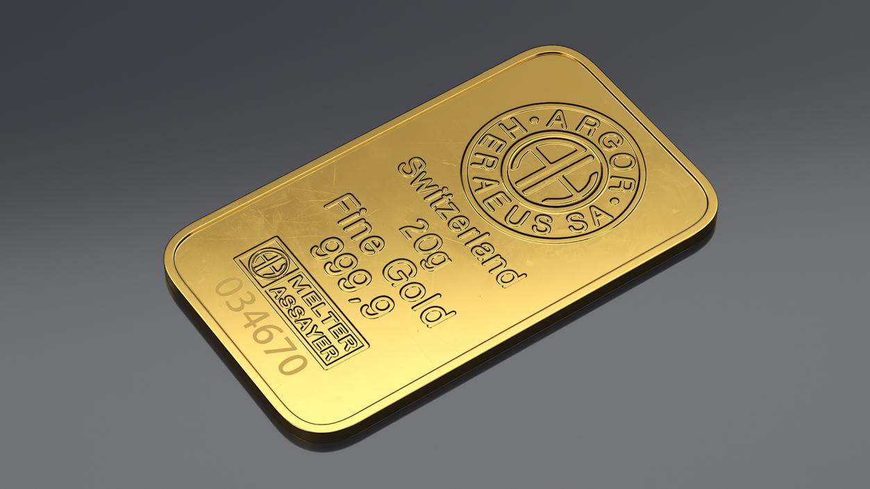 3D model Swiss Gold Bar Ingot