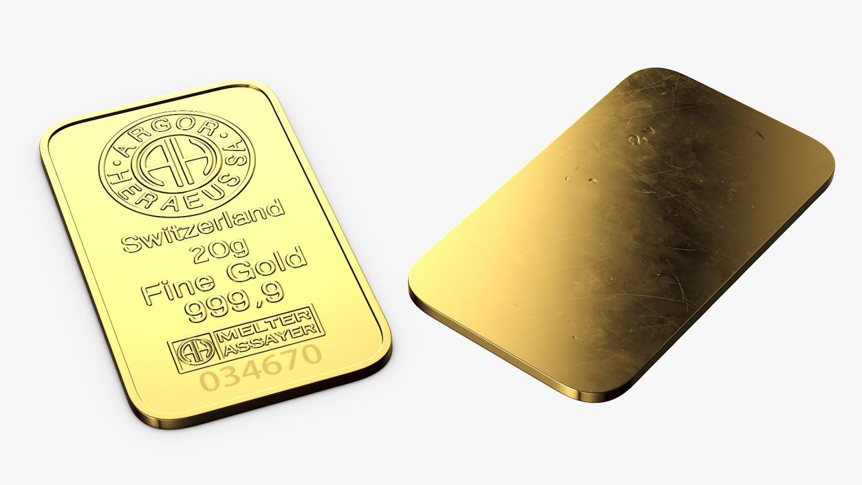 3D model Swiss Gold Bar Ingot