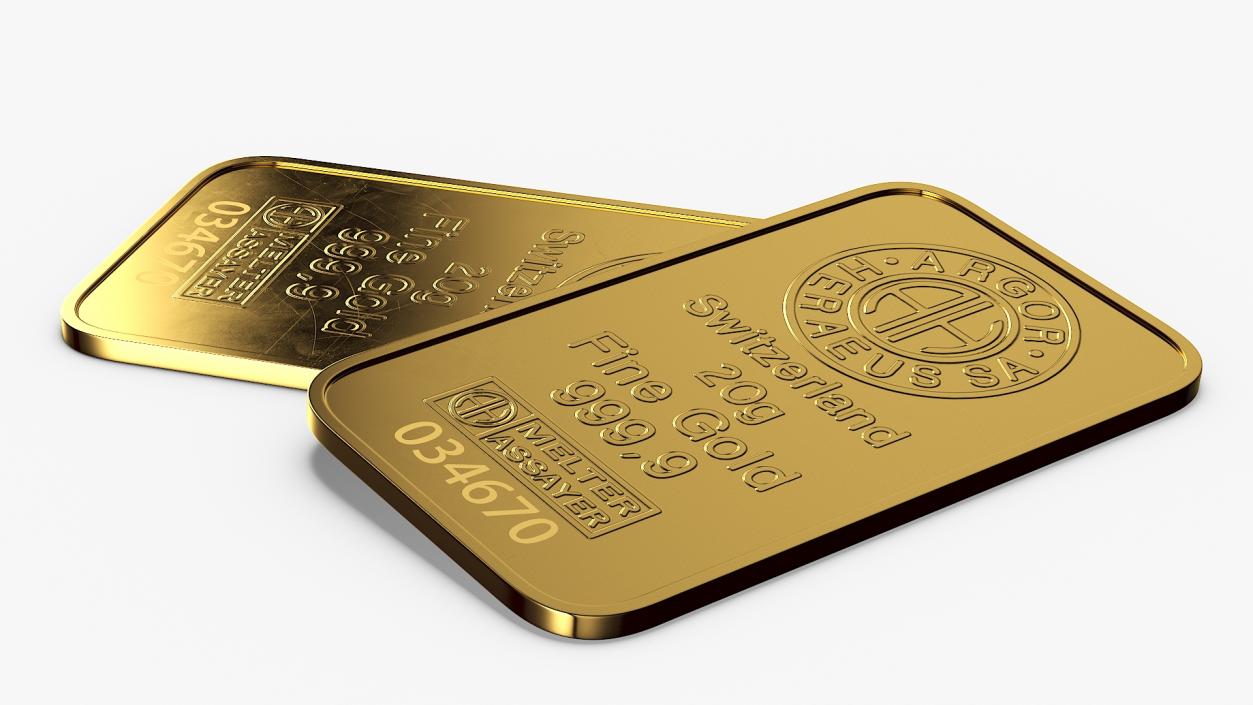 3D model Swiss Gold Bar Ingot