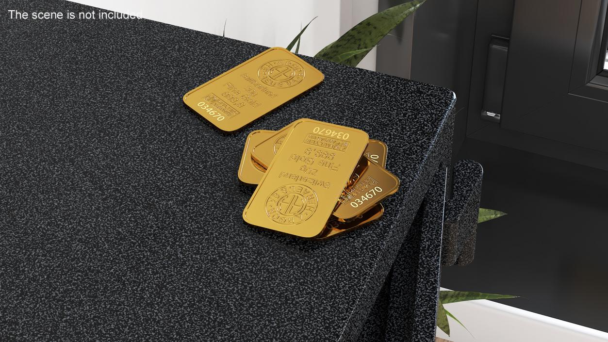 3D model Swiss Gold Bar Ingot