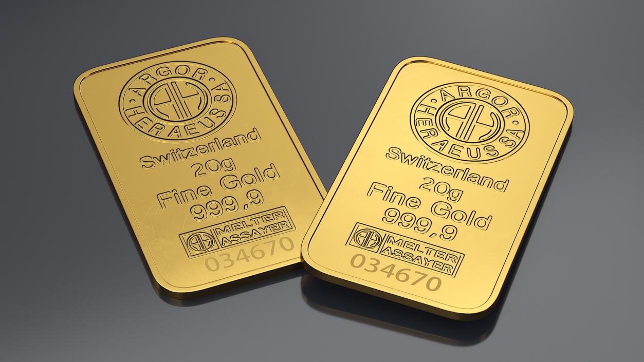 3D model Swiss Gold Bar Ingot