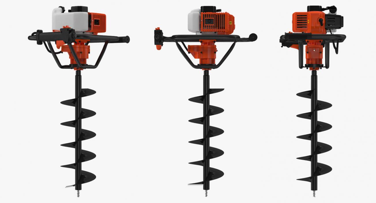 3D model Builder Worker With Hole Driller Auger Rigged