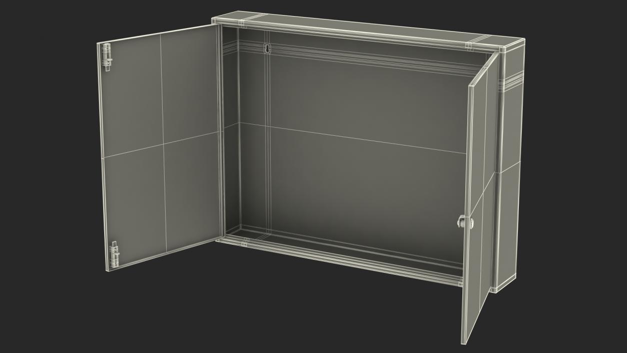 3D Wall Mount Empty Industrial Large Cabinet