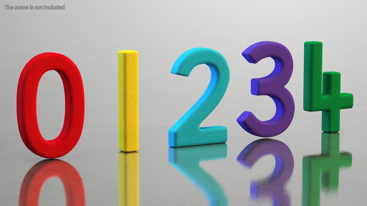 Paper Numbers Set 3D