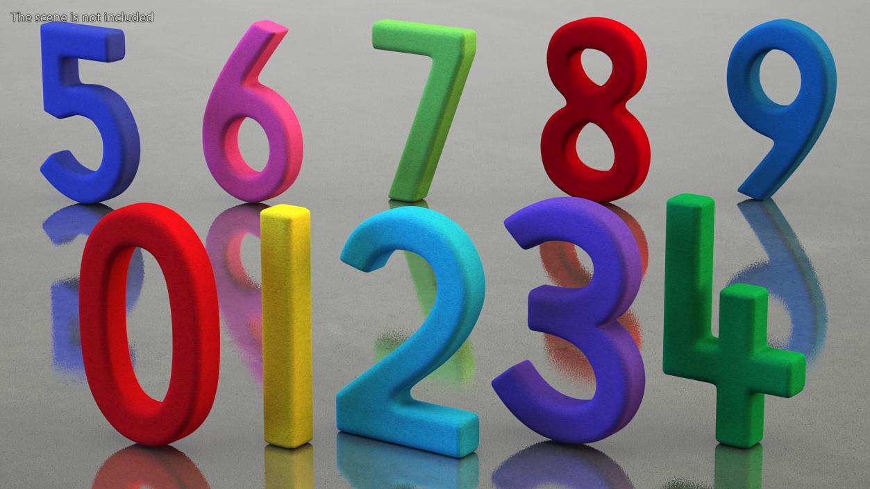 Paper Numbers Set 3D