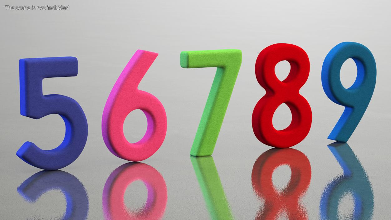 Paper Numbers Set 3D