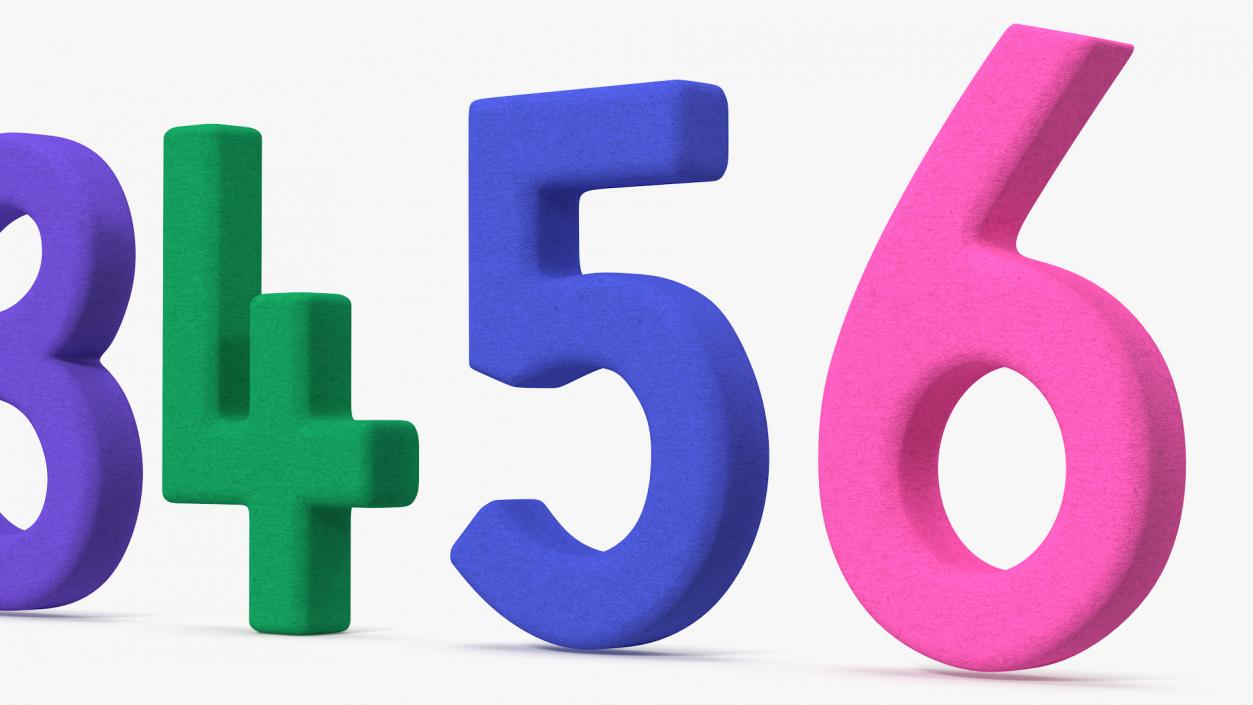 Paper Numbers Set 3D