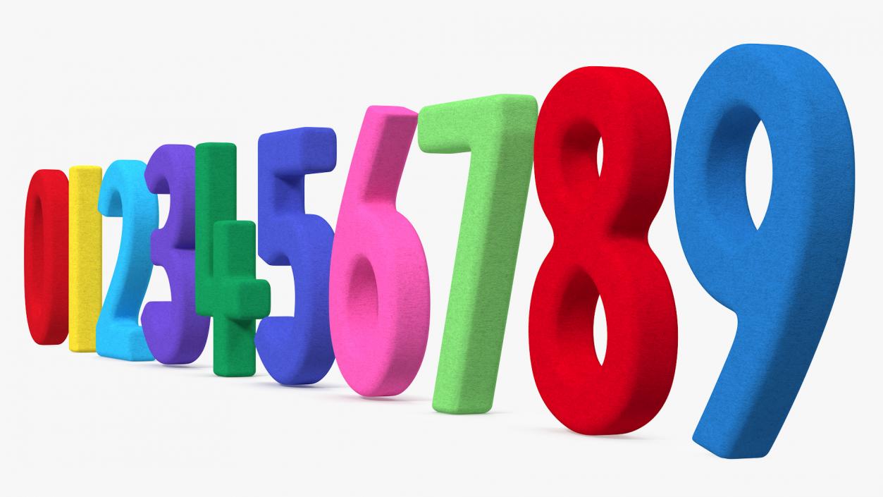 Paper Numbers Set 3D