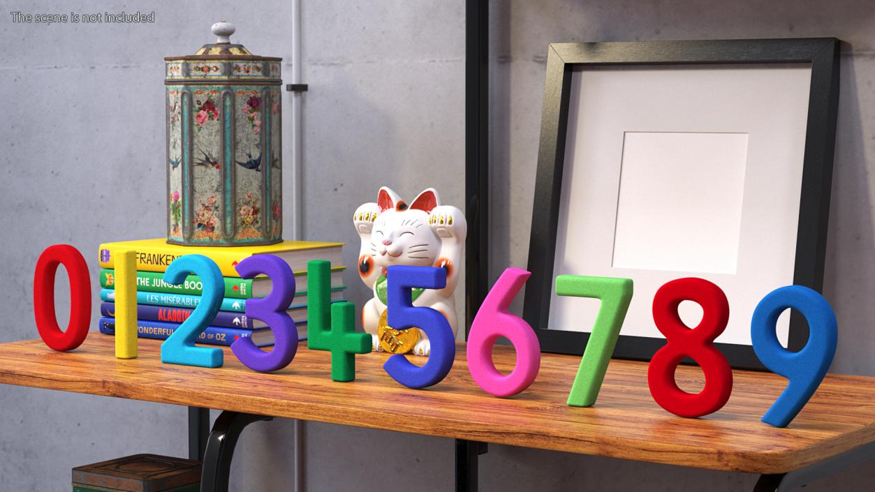 Paper Numbers Set 3D