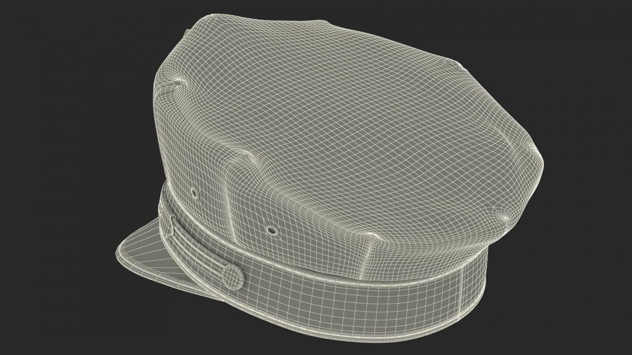 Police Officer Cap with Badge 3D model