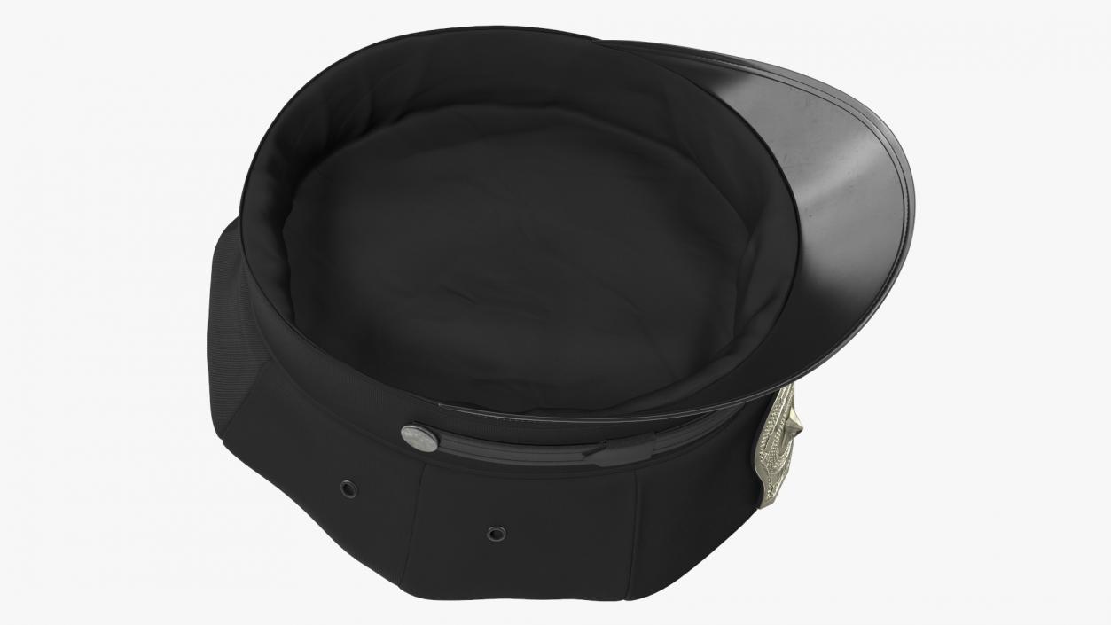 Police Officer Cap with Badge 3D model