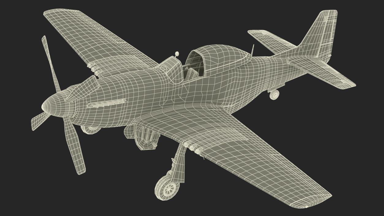 North American P-51 3D model