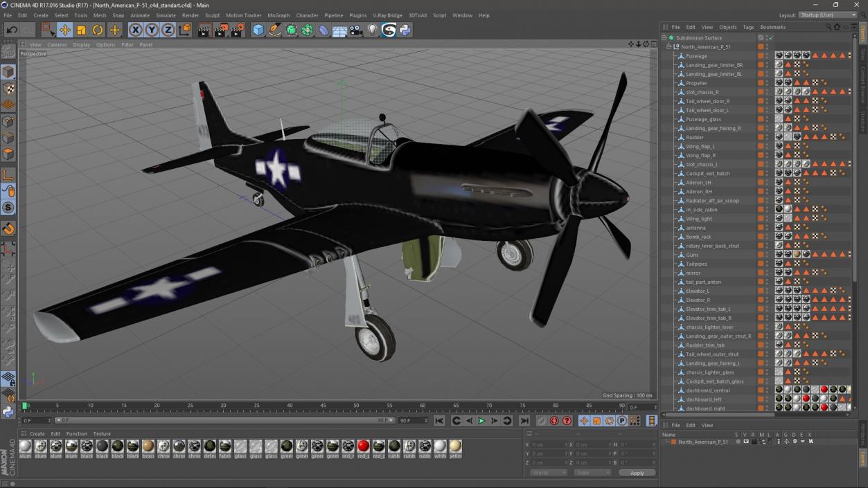 North American P-51 3D model